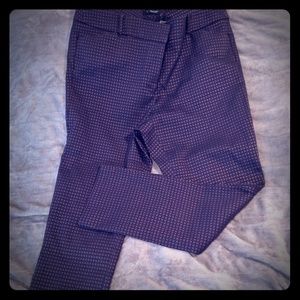 Loft straight leg patterned pants